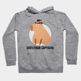 Gentlemen capybara - a cute funny capybara illustration Hoodie